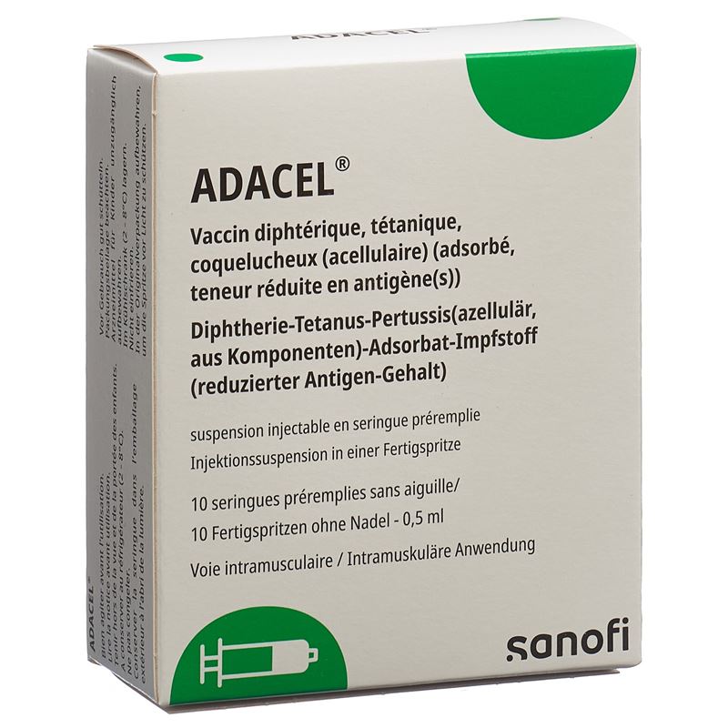 ADACEL Inj Susp o Nadel 10 Fertspr 0.5 ml
