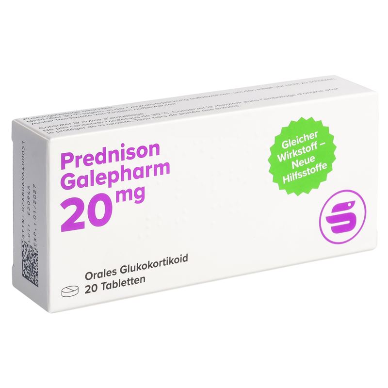 PREDNISON Galepharm Tabl 20 mg (n) 20 Stk