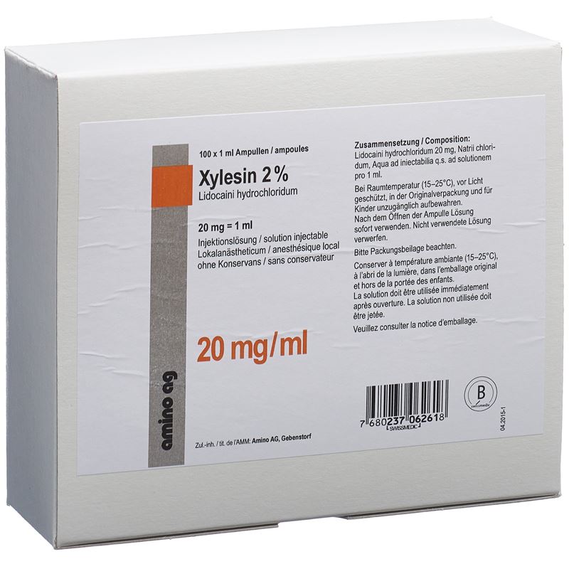 XYLESIN Inj Lös 20 mg/ml 100 Amp 1 ml