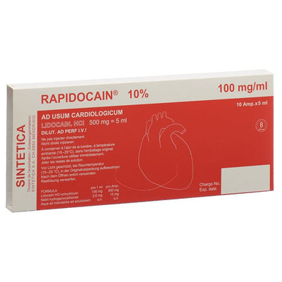 RAPIDOCAIN Cardio 10% 500 mg/5ml 10 Amp 5 ml