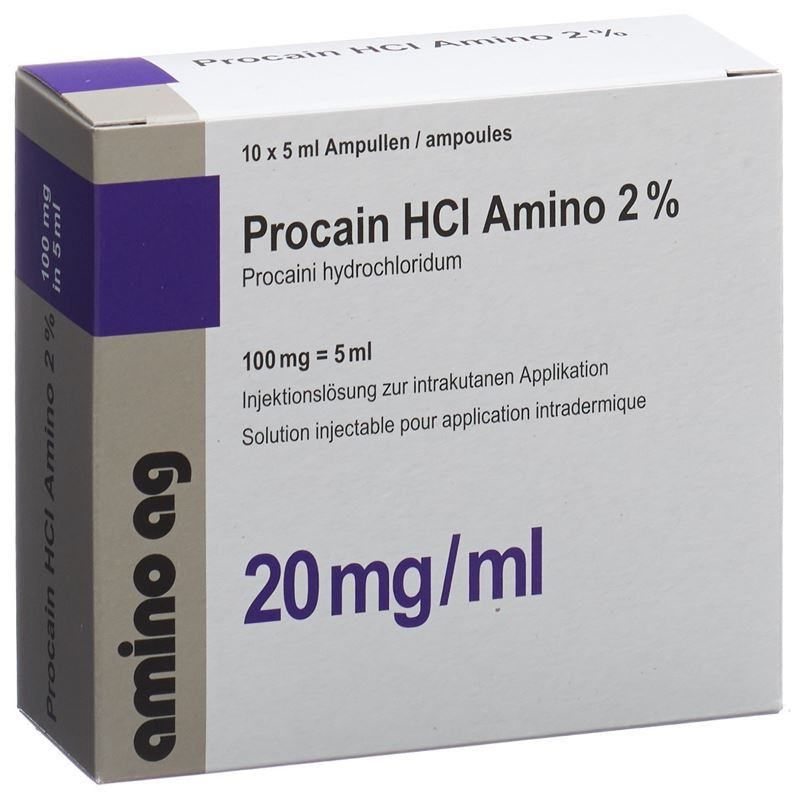 PROCAIN HCL Amino 100 mg/5ml 10 Amp 5 ml