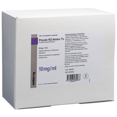 PROCAIN HCL Amino 50 mg/5ml 100 Amp 5 ml