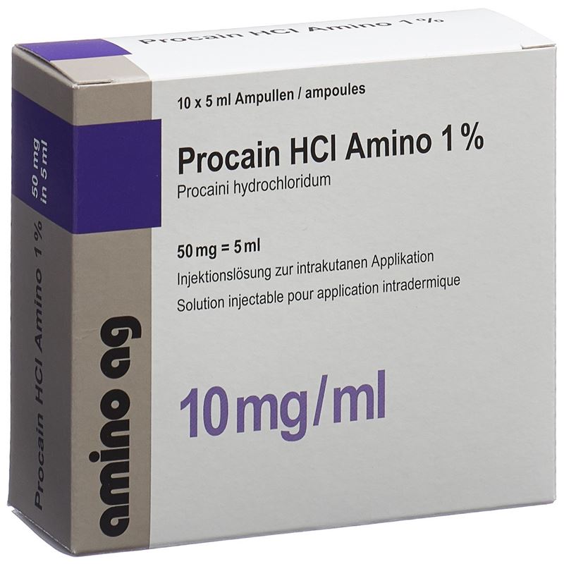 PROCAIN HCL Amino 50 mg/5ml 10 Amp 5 ml