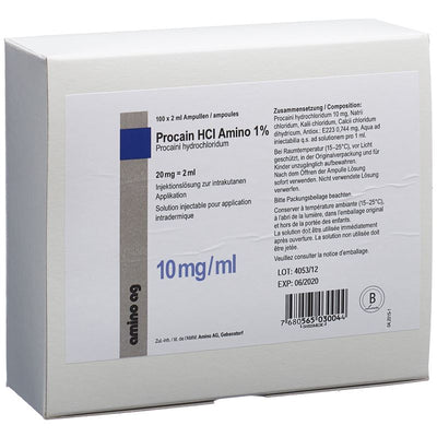 PROCAIN HCL Amino 20 mg/2ml 100 Amp 2 ml