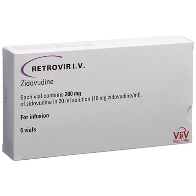 RETROVIR AZT Inf Lös 200 mg/20ml 5 Amp 20 ml