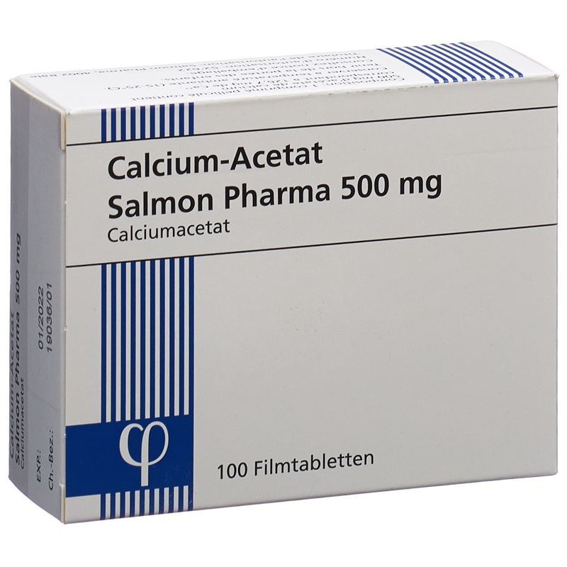 CALCIUM ACETAT Salmon Pharma 500 mg 100 Stk