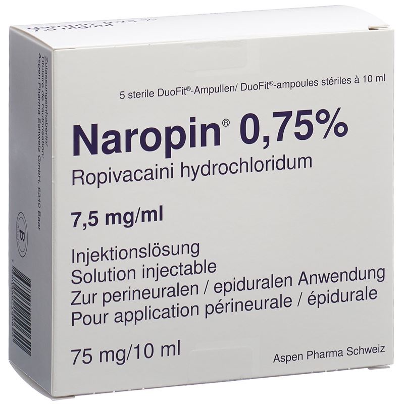 NAROPIN Inj Lös 75 mg/10ml Duofit Amp 5 Stk