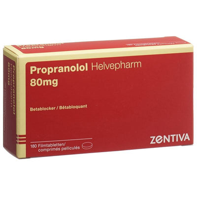 PROPRANOLOL Helvepharm Tabl 80 mg Ds 180 Stk
