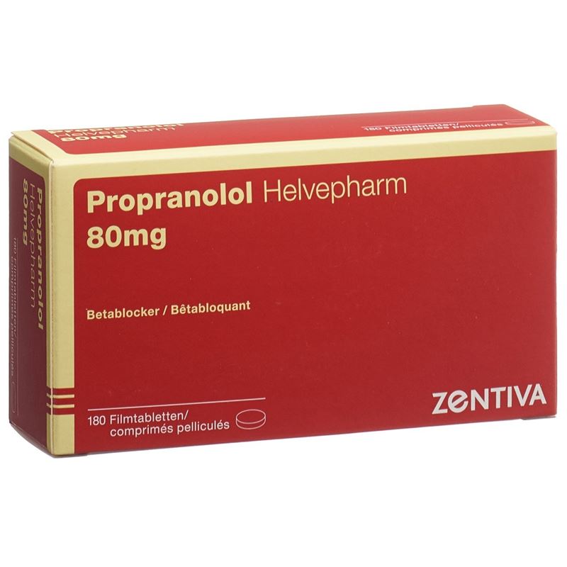 PROPRANOLOL Helvepharm Tabl 80 mg Ds 180 Stk