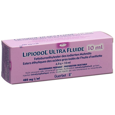 LIPIODOL Ultra-fluide Inj Lös 4.8 g/10ml Amp 10 ml