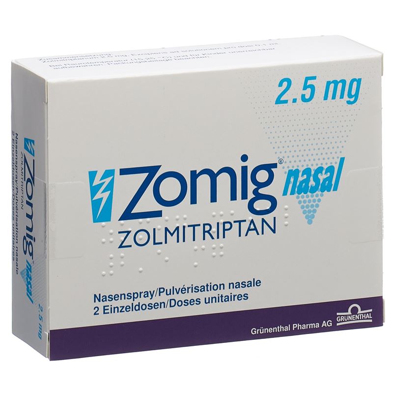 ZOMIG nasal Nasenspray 2.5 mg Monodos 2 Stk