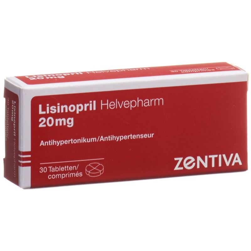 LISINOPRIL Helvepharm Tabl 20 mg 30 Stk