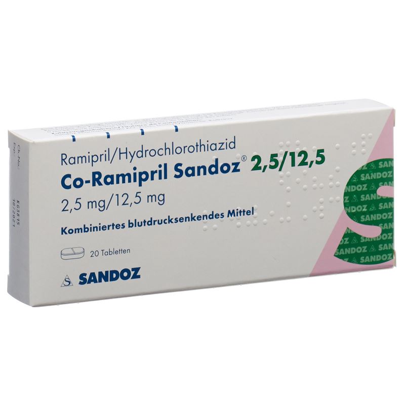 CO-RAMIPRIL Sandoz Tabl 2.5/12.5 20 Stk
