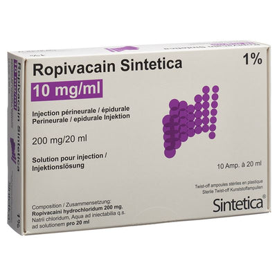 ROPIVACAIN Sintetica 10 mg/ml 20ml Amp 10 Stk