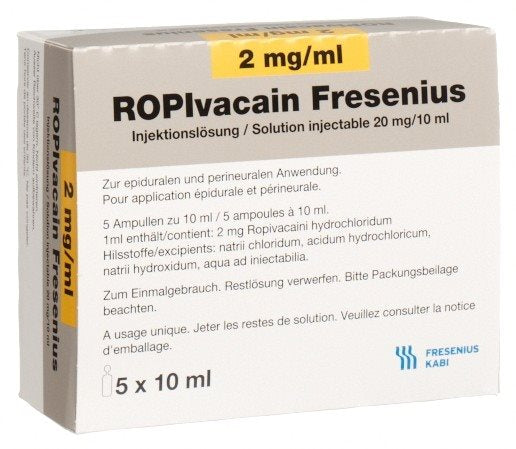 ROPIVACAIN Fresenius 2 mg/ml 10ml Amp 5 Stk