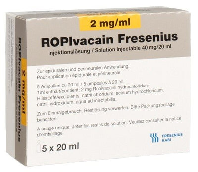 ROPIVACAIN Fresenius 2 mg/ml 20ml Amp 5 Stk