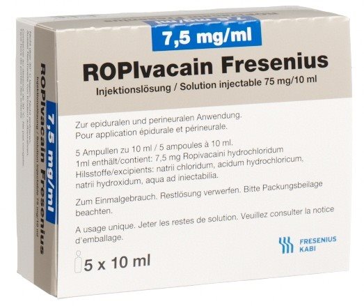ROPIVACAIN Fresenius 7.5 mg/ml 10ml Amp 5 Stk