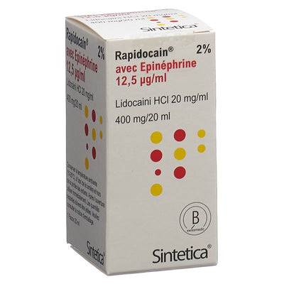 RAPIDOCAIN 20 mg/ml + Epin 12.5 mcg/ml Vial 20 ml
