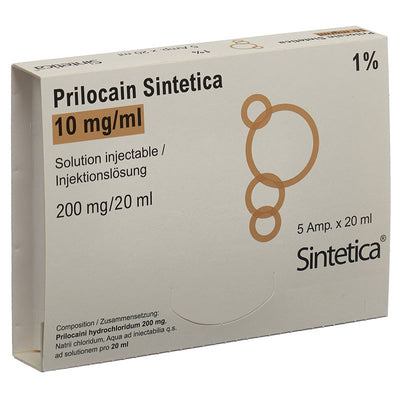 PRILOCAIN Sintetica Inj Lös 10 mg/ml 5 Amp 20 ml