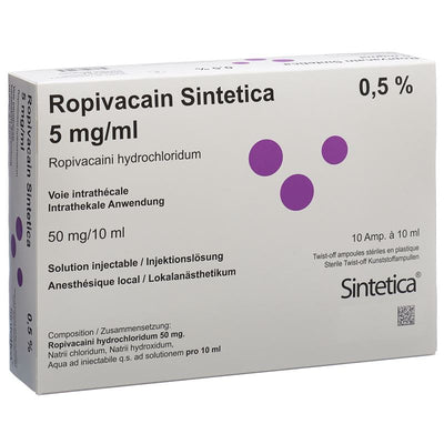 ROPIVACAIN Sintetica 5 mg/ml 10ml Amp 10 Stk
