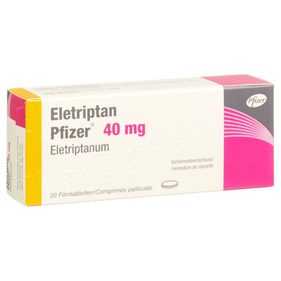 ELETRIPTAN Pfizer Filmtabl 40 mg 20 Stk