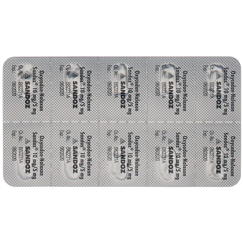 OXYCODON-NALOXON Sandoz 10 mg/5 mg 60 Stk - CONTENTBACK