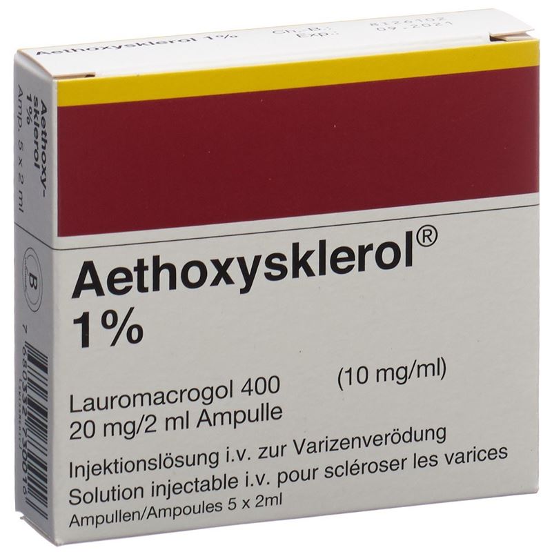 AETHOXYSKLEROL Inj Lös 1 % 5 Amp 2 ml
