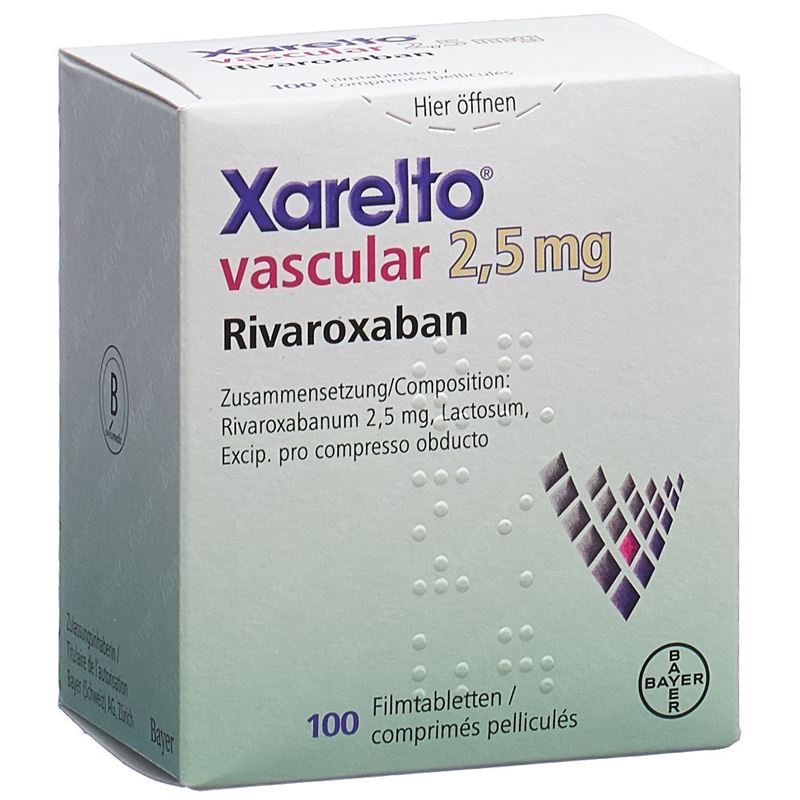 XARELTO vascular Filmtabl 2.5 mg Ds 100 Stk