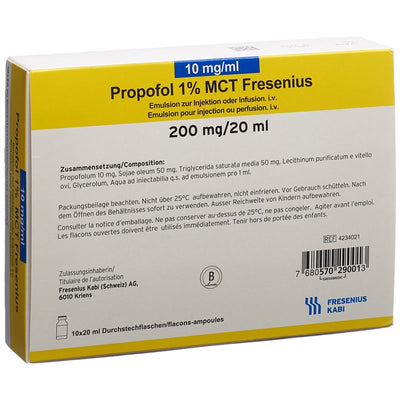PROPOFOL 1% MCT Fresenius 200 mg/20ml Fl 10 Stk