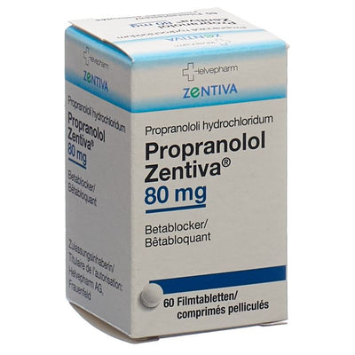 PROPRANOLOL Zentiva Filmtabl 80 mg Ds 60 Stk