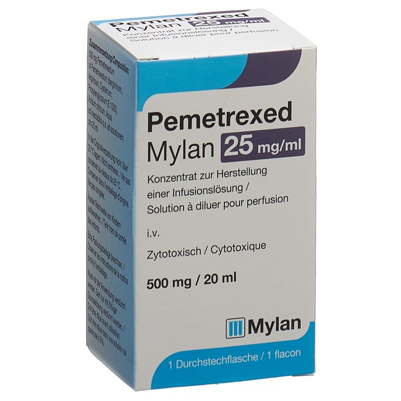 PEMETREXED Mylan Inf Konz 500 mg/20ml Durchstf