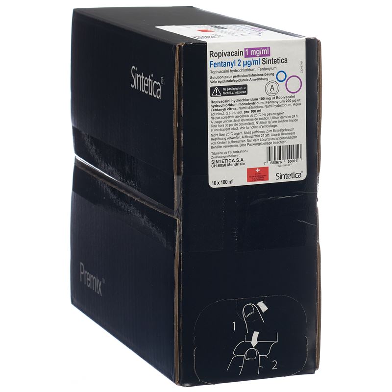 ROPIVACAIN 1mg/ml Fentanyl 2µg/ml Sint 10 x 100 ml