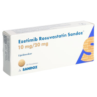 EZETIMIB ROSUVA Sandoz Filmtabl 10 mg/20 mg 30 Stk