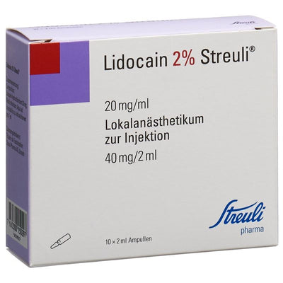 LIDOCAIN Streuli 40 mg/2ml 10 Amp 2 ml