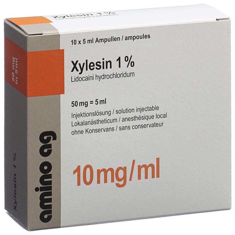 XYLESIN Inj Lös 50 mg/5ml 10 Amp 5 ml