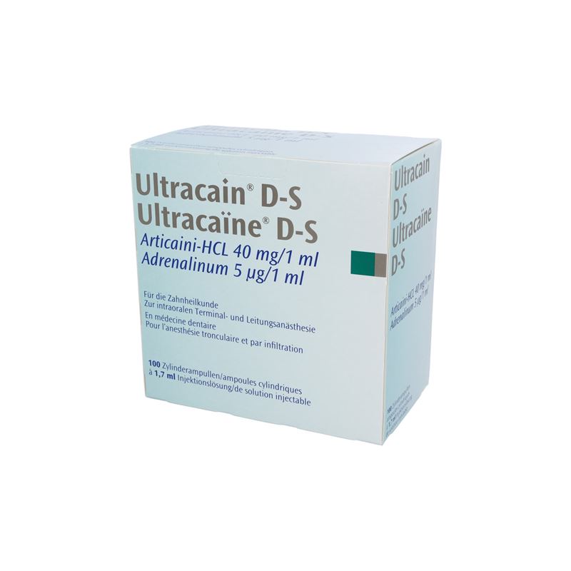 ULTRACAIN D-S Inj Lös 100 Amp 1.7 ml