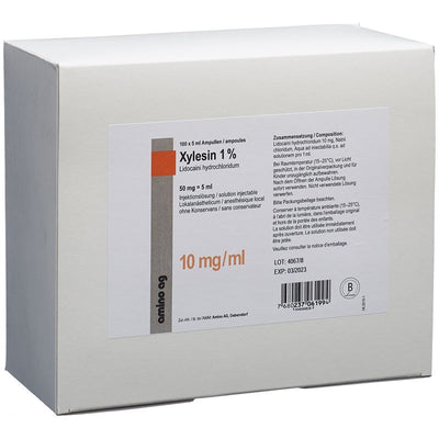 XYLESIN Inj Lös 50 mg/5ml 100 Amp 5 ml
